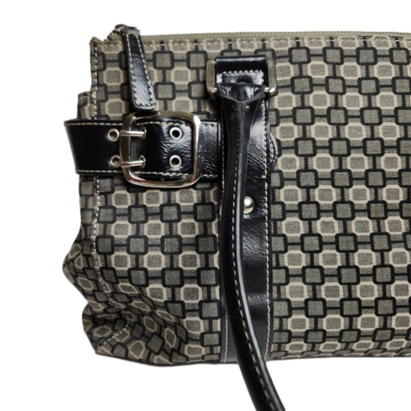 Purse Handbag Y2K Shoulder bag Tan Black color Buckles NINE WEST - Picture 3 of 15